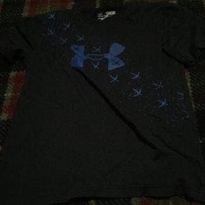 Blue and Black Under Armour Graphic T-Shirt